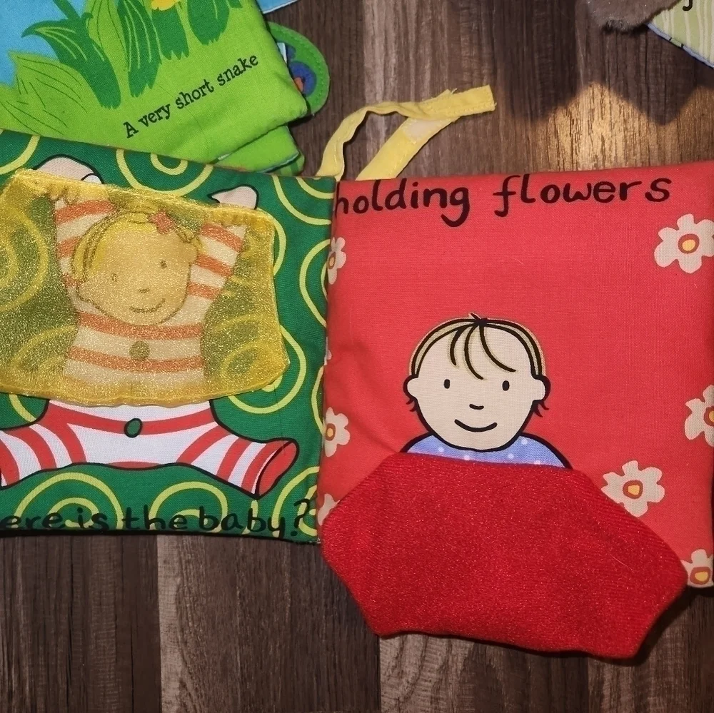 SOFT Baby Books, (3) Including 1 Jelly Cat. Perfect Infant Gift.